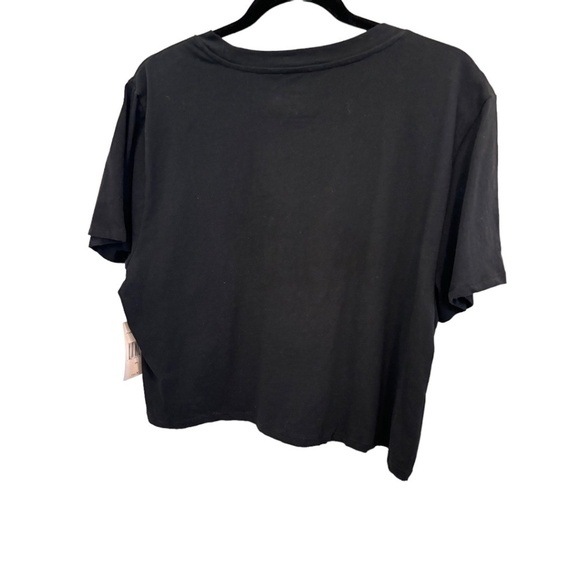 JUICY COUTURE WOMENS JUNIORS BLACK SIZE XXL CROPPED T-SHIRT TOP NWT - Picture 2 of 3